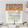 Thanksgiving Orange Pumpkins Kitchen Valance for Window,Fall Pumpkin Leaves Rod