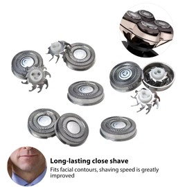 BSDLIET Universal 2Sets Universal Shaver Replacement Heads for Skull Shaver Pitbull Gold Pro Shaver,Fits for Pitbull Platinum Pro Shaver Replacement Blade (8PCS)