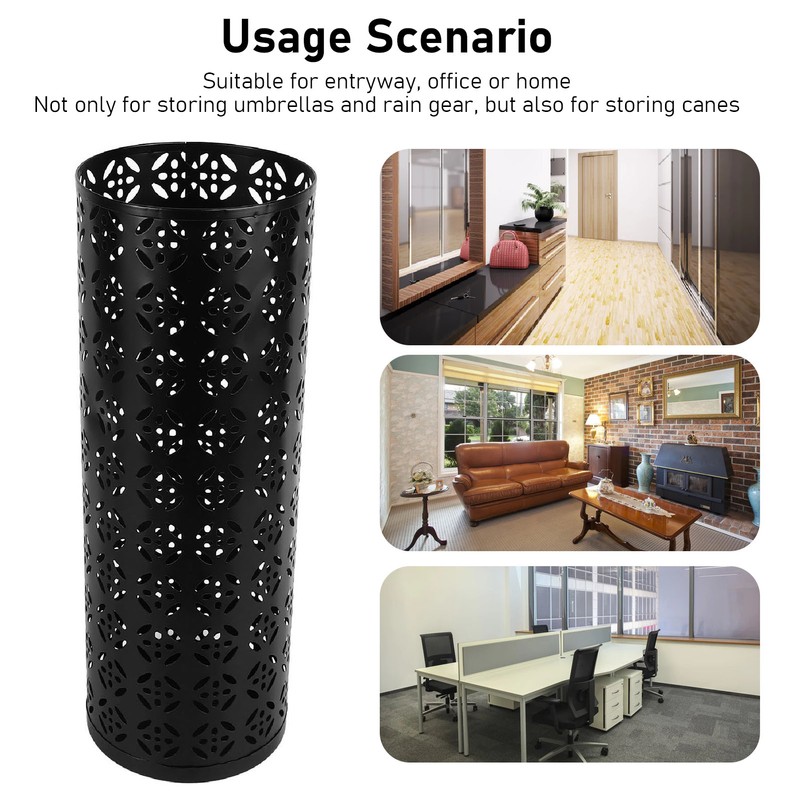 Umbrella Holder Round Rust Proof Stylish Hollow Copper Pattern Metal