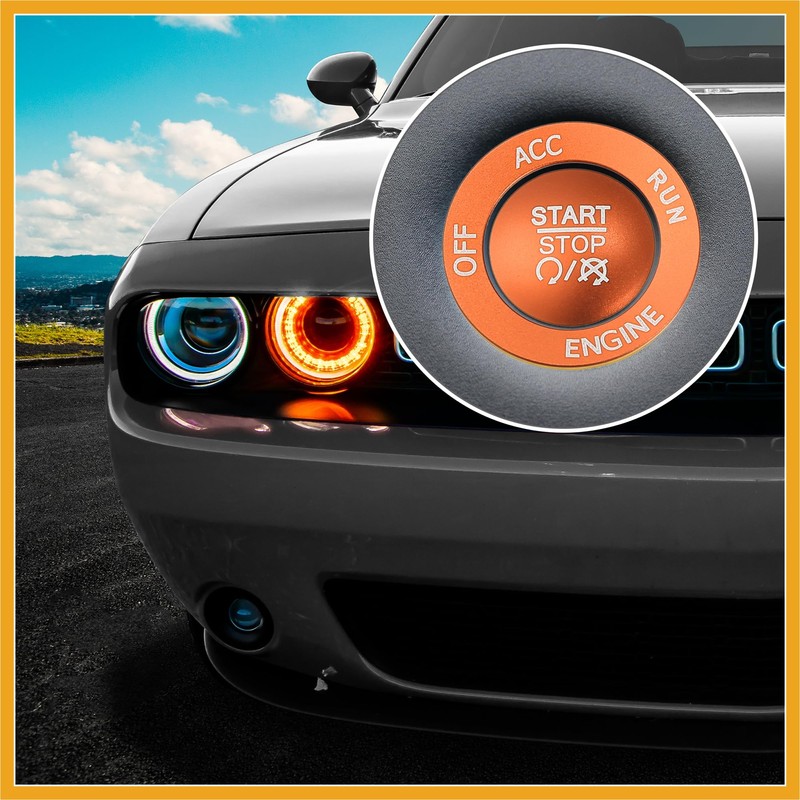 Partuto Engine Start Stop Button Cover Kit One Click Push