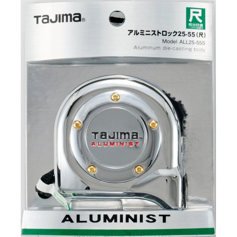 タジマ(Tajima) コンベックス 5.5m×25mm アルミニストロック25 尺相当目盛付 ALL25-55SCRC