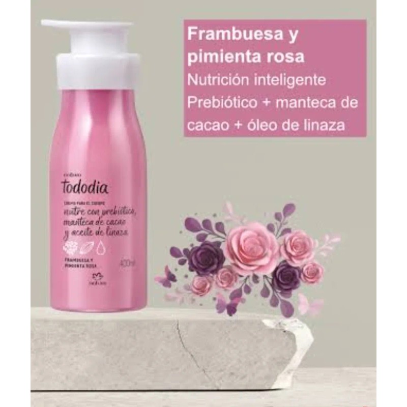 Kit Frambuesa Y Pimienta Rosa, Body Splash Y Crema Corporal