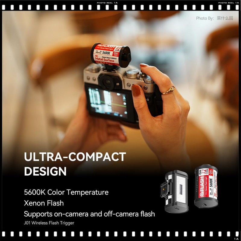 TTARTISAN M01 Camera Flash Retro Mini Xenon Flash GN12 5600K