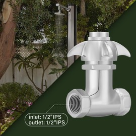 Solimeta Self-Closing Heavy Duty Shower Valve with Cross Handle, Chrome