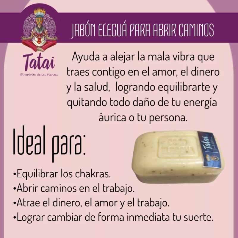 Tatai Jabón De Coco Para Abrir Caminos, Trabajo 100gr 1pz