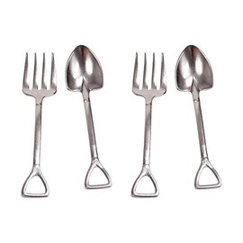 Set 4 Gardeners Cutlery Shovel And Fork 2+2