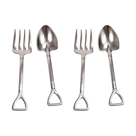 Set 4 Gardeners Cutlery Shovel And Fork 2+2