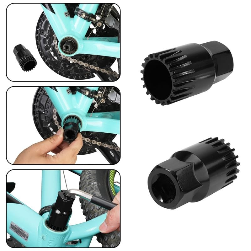 CFIKTE Bicycle Repair Tool Assortment Kit（ 4Pcs）,Bike Pedal Wrench+Bike Crank