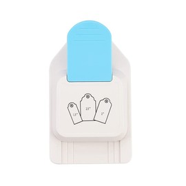 Hopbucan Tag Punch Tag Puncher 3 in 1 Tag Punch Tag Shape Lever Action Craft Punch for Paper Crafting Round