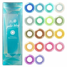 Etia Jelly One Day with degree/no degree all 18 colors [10 pieces] cosplay x half eyes no border high coloring color control mint jelly -0.00 degree None