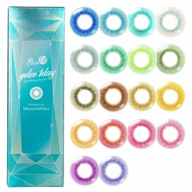 Etia Jelly One Day with degree/no degree all 18 colors [10 pieces] cosplay x half eyes no border high coloring color control mint jelly -0.00 degree None