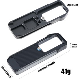 Hersmay Fuji XM5 Camera Quick Release Base Plate for X-M5 Camera, Compatible with Arca-Swiss Fit for DJI Ronin RS 2 / RS 3 / RS 3 Pro/RS 4 / RS 4 Pro Gimbal Stabilizer(Black)