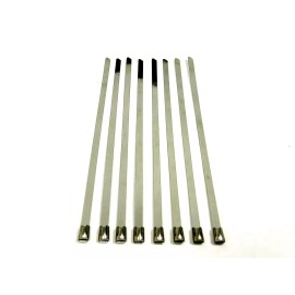 Unbranded QTY 16 12" UNIVERSAL STAINLESS STEEL LONG ZIP TIE CABLE FOR EXHAUST HEADER WRAP
