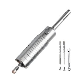 1-3/8 inch / 35mm Concrete Hole Saw with SDS Plus Shank Connecting Rod,Concrete Drill Bit,Cement Hole Saw for Concrete Cement Brick Wall (35mm (1-3/8 inch))