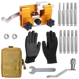 Paifeancodill Chain Saw Chain Sharpeners, Chain Saw Sharpener Tool with Tungsten Burrs, Chainsaw Sharpener Jig and Carry Bag Hand for 4-22 Inch Chain Saws Sharpening, Chainsaw Hand Sharpening Tool