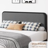 GarveeHome Queen Size Metal Bed Frame with Curved Upholstered Headboard