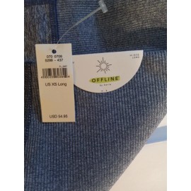 Aerie New OFFLINE By Aerie The Hugger Ribbed Pocket Legging - XS-Long Blue Heather NWT