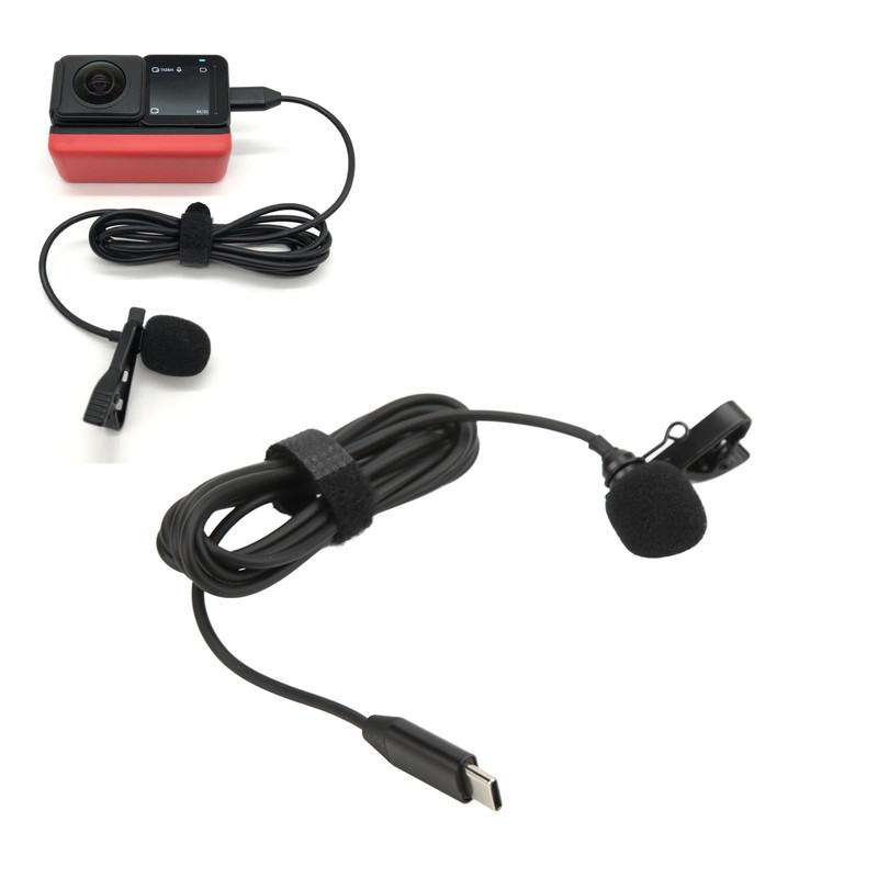 Type C Lavalier Microphone Hifi Sound Noise Cancelling Clip On