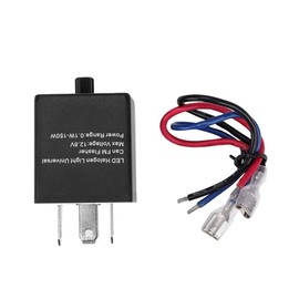 Haosie 3 PIN Adjustable Turn Signal LED Indicator, 12v Car Indicator Flash Relay for Motorcycle, Halogen Lamp Modification