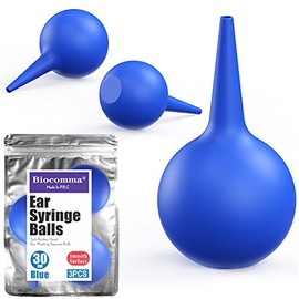 Biocomma 3pcs Ear Syringe ,Hand Bulb Syringe Ear Washing Squeeze Bulb for Kids Adults Laboratory Tool(30ml/1oz)