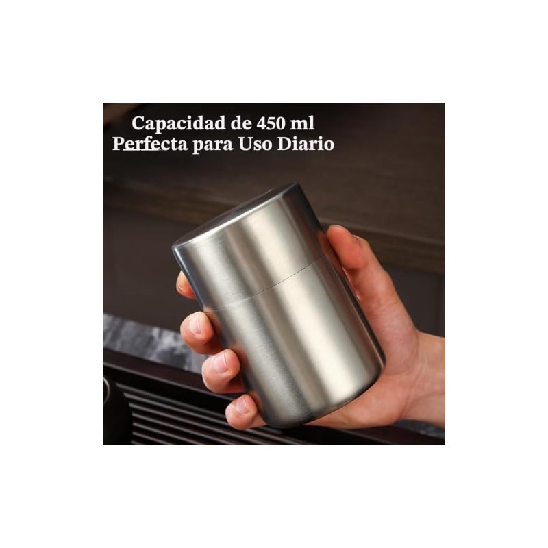 Recipiente Hermético de Acero Inoxidable, Lata de Cocina con Tapa
