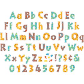 BARKER CREEK Letter Pop-Outs, 4" Moroccan, Multicolor Designer Letters for Bulletin Boards, Breakrooms, Reception Areas, Signs, Displays, and More! 4", 255 Characters per Set (1722)