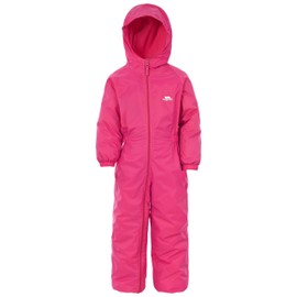 Trespass Kids' Waterproof Drip Drop Outdoor Rain Suit, Pink (Gerbera), 2/3 year