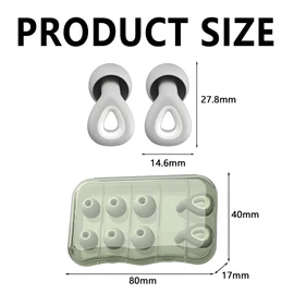 QKEPCY Ohropax Sleeping Ear Plugs Concert Ear Plugs for Night Ear Plugs Snoring Aeroplane Gadgets Ear Plugs Swimming Earplugs Festival Motorcycle Earplugs (Grey)