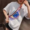HNKJDS Clear Holographic Fanny Pack Shiny Belt Bag Waterproof Travel