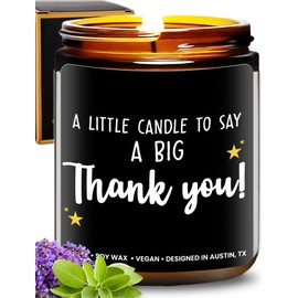 Thank You Candle, Gratitude Gifts for Women & Men, Unique Appreciation Gifts for Her, Thoughtful Presents for Coworkers and Friends, Best for Thanksgiving, Christmas, Special Occasions, Gift Ready