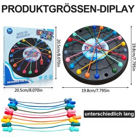 donciety Knot Logic Game, Brainy Knots Rope Untangling Strategy Board Game, Puzzle Game with Twisted Ropes, Rope Untangling Game, Colourful Twisted Rope Sorting Puzzle Game for 2 to 4 Players