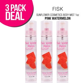 3 PACK!! SUNFLOWER Cosmetics Body Mist 1oz (Pink Watermelon)