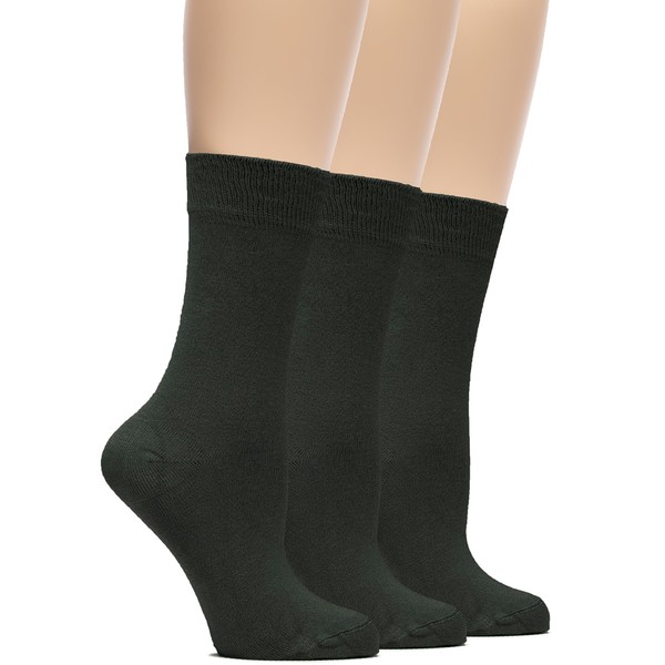 Hugh Ugoli Womens Soft Rayon Dress Socks, Thin Crew Socks