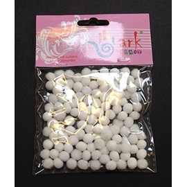 arkCRAFT KID 0040 7 mm Pom Poms White (Pack of 100)