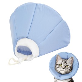 LUCKYPAW Cat Cone, Cat Cone Collar Soft Alternative After Surgery, Soft Cone for Cats to Stop Licking and Scratching, Comfortable Cat Recovery Cone with Drawstring