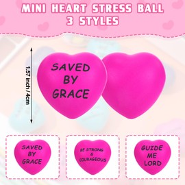 Tradder 36 Pcs Heart Stress Balls Appreciation Heart Shaped Foam Balls Motivational Stress Balls Relief Gifts Bulk for Kids Adults Wedding School Party (Appreciation)