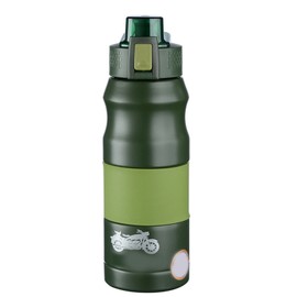 Stainless Steel Thermal Bottle Portable Large Capacity Fashionable Vacuum Thermal Bottle for Outdoor 680ml Green