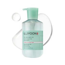 Illiyoon Gentle Deep Cleansing Oil | Lightweight Facial Cleanser with Coconut Oil & AHA/BHA for Makeup, Fragrance-Free, Sebum & Blackhead Removal, Korean Skin Care, 8.45 fl.oz.