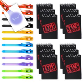 12 Invisible Ink Pen with UV Light and 12 Top Secret Notebook Set.Party Favors for Kids 8-12,Escape Room Party Favors,Birthday Christmas Gift for kids,Goodie Bag Stuffers for Kids 8-12,Spy Party favor