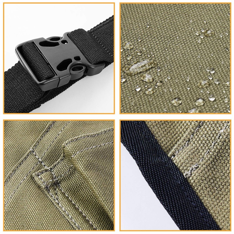 Waist Tool Bag,5-Pocket Single Side Tool Belt Pouch Work Apron