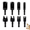 8 Pack Wood Plug Cutter Drill Bit Set 1/4 Inch