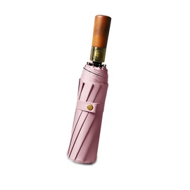 10 Ribs Folding Umbrellas Portable Windproof Waterproof Compact Umbrella with Auto Open and Close for Travel Outdoor Golfing Camping (Pink)