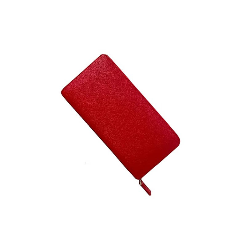 Premier Leather House Men's Long Wallet, Saffiano Brand, Genuine Leather,