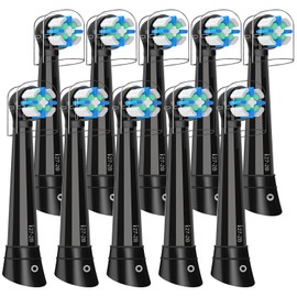 10 PCS Smart Cleaning IO Replacement Heads Compatible with Oral B iO Series Electric Toothbrush, Brush Heads for iO 3/4/5/6/7/8/9/10 Series Electric Toothbrush(Black)