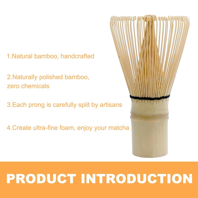 Matcha Whisk - 2-Piece Handmade Chasen Replacement Set. Each Bamboo