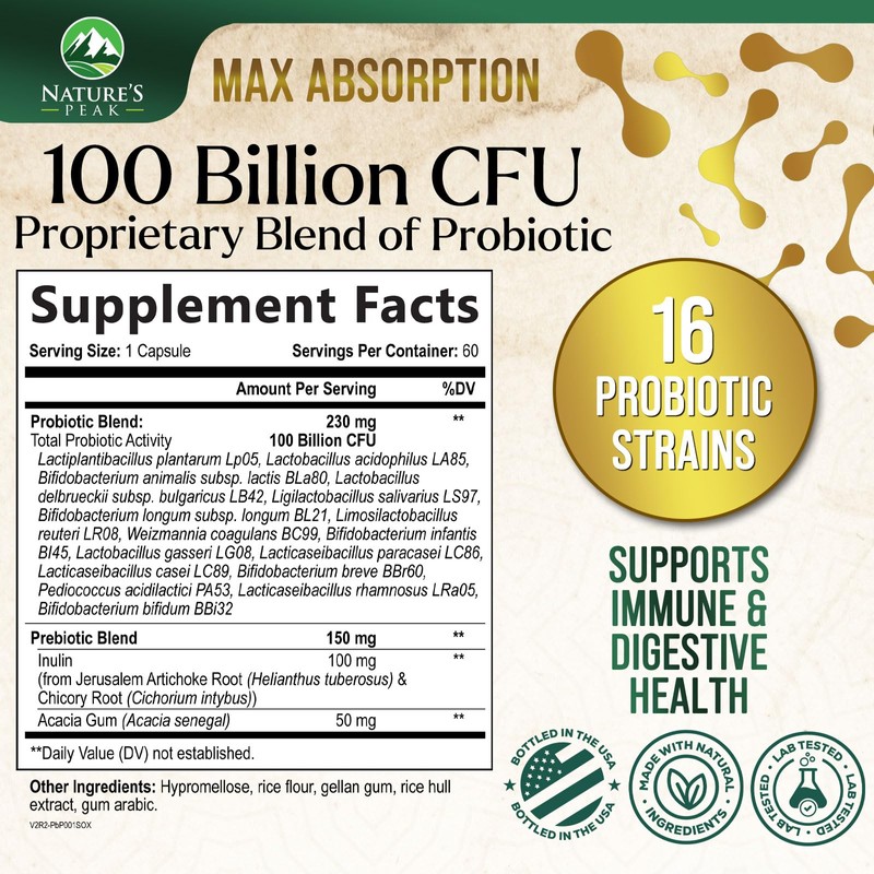 Probiotics for Women's Digestive Health - 100 Billion CFU, 16