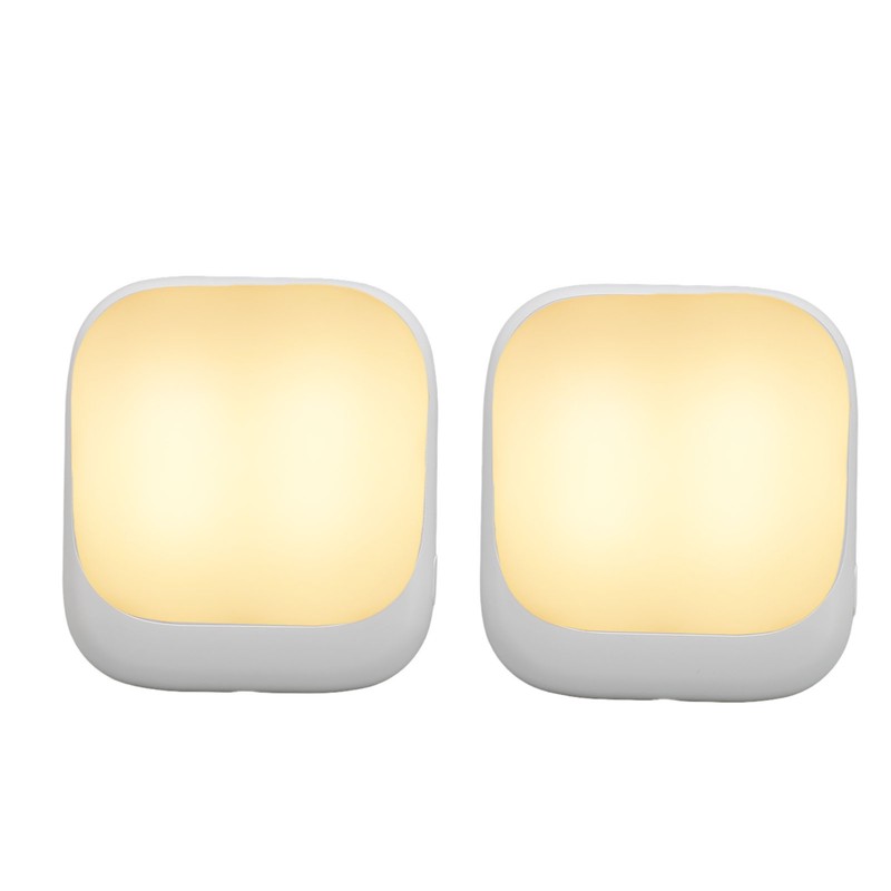 2pcs LED Sensing Night Light 2700K Soft White Plug in