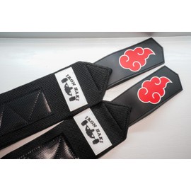 Generic Anime Wrist Wraps Ideal for Weightlifting, Powerlifting, and CrossFit. One Size Fits All. Premium Wrist Support for Gym Workouts (Cloud), Black