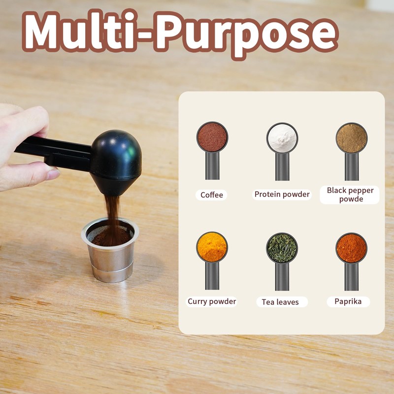 Coffee Scoop with Funnel for Ground Coffee, Protein Powder &