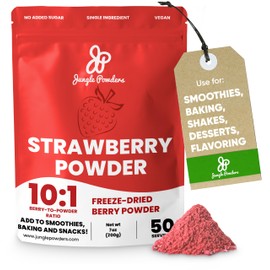 Jungle Powders Strawberry Powder 7 Ounce Bag Freeze Dried Strawberry Powder Dehydrated Strawberries Flavoring Additive Free Strawberry Extract For Baking Dry Strawberry Berry Fruit Powder Smoothies
